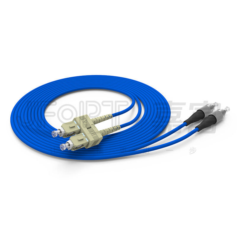 Uni Tube Simplex Duplex Armored Fibre Patch Cord Wzmocniony przędzą aramidową