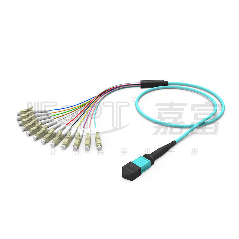 12 rdzeni MPO do LC Breakout Multimode Patch Cord OM1 OM2 OM3 OM4 OM5 0,9 mm Branch