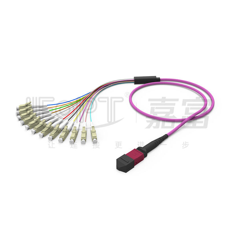 12 rdzeni MPO do LC Breakout Multimode Patch Cord OM1 OM2 OM3 OM4 OM5 0,9 mm Branch