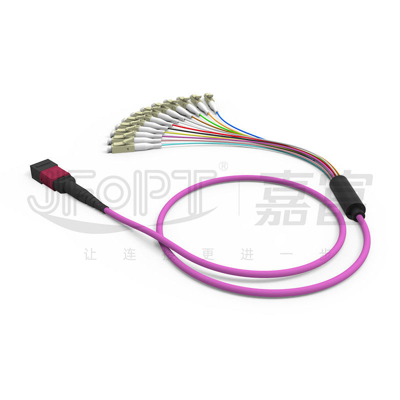 12 rdzeni MPO do LC Breakout Multimode Patch Cord OM1 OM2 OM3 OM4 OM5 0,9 mm Branch