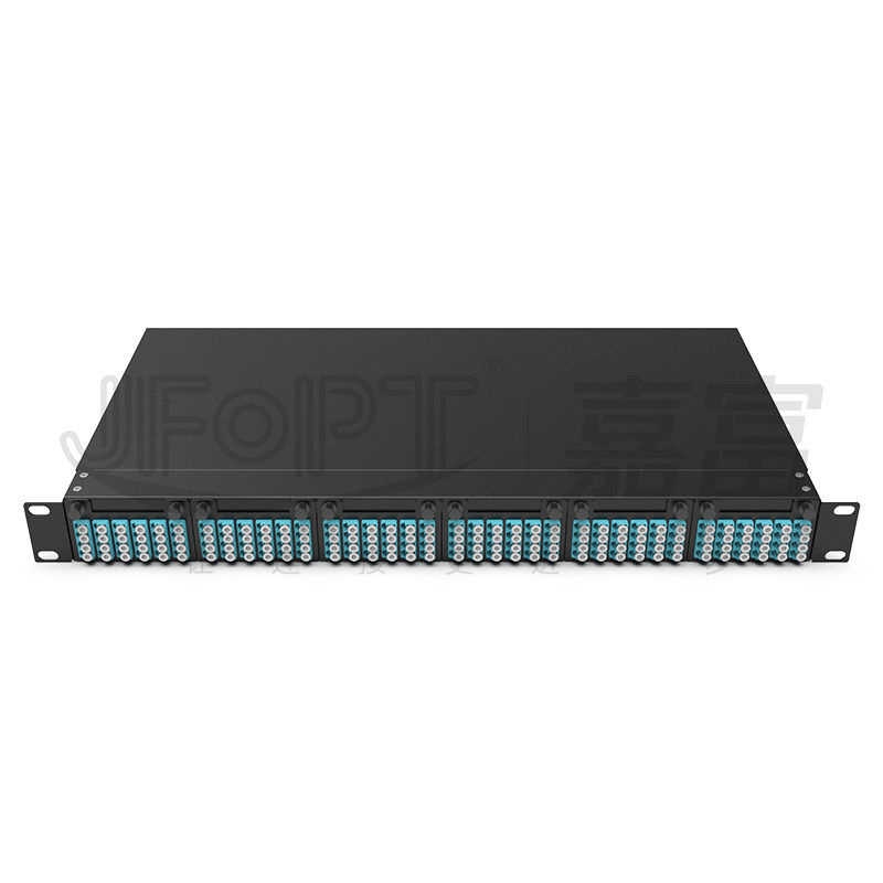 Patch panel światłowodowy do montażu w stojaku 6 szt. Kasety MPO z 1 szt. 24 rdzeni lub 2 szt. 12 rdzeni Kabel MPO-LC