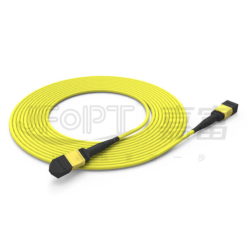 12-rdzeniowy kabel MPO, przewód patch, jedno-tryb G657A1/G657A2 3,0 LSZH, odwrócenie polarności A/B
