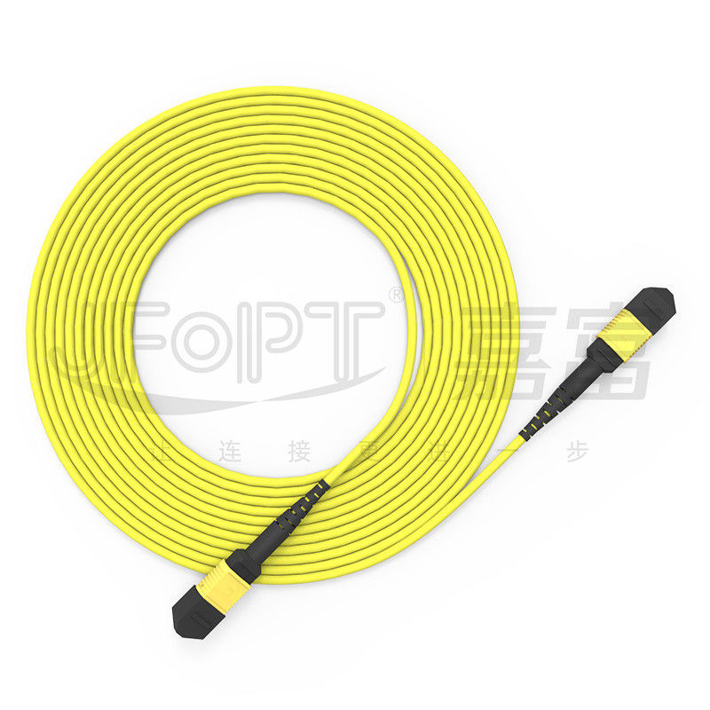 12-rdzeniowy kabel MPO, przewód patch, jedno-tryb G657A1/G657A2 3,0 LSZH, odwrócenie polarności A/B