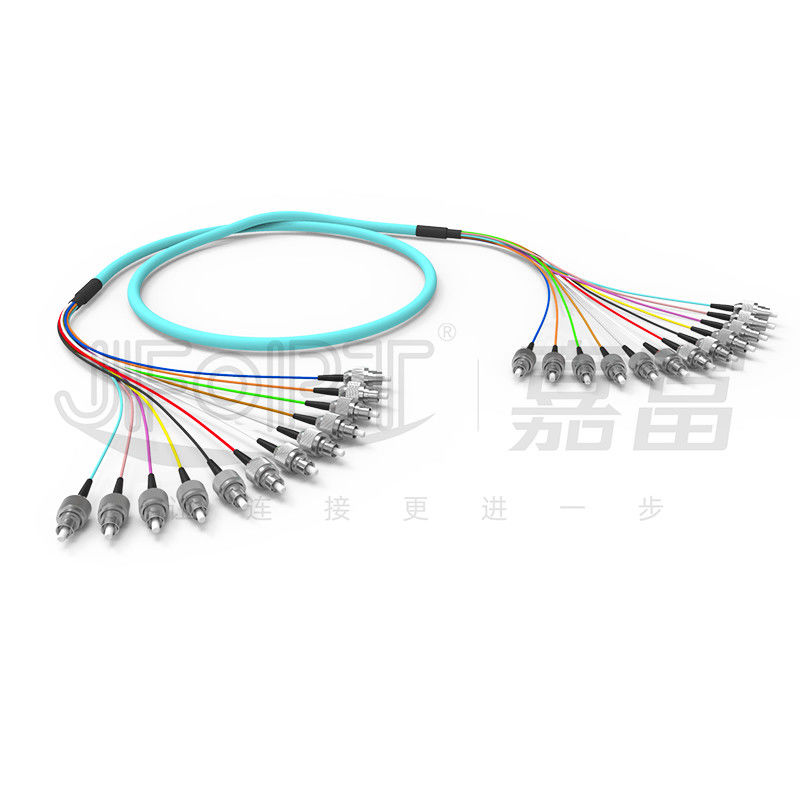 10 Gigabit Ribbon Branch Multimode Patch Cord 2-24 Rdzenie OM3/OM4 Aqua LSZH Gałąź 2.0/3.0mm