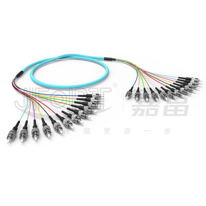 10 Gigabit Ribbon Branch Multimode Patch Cord 2-24 Rdzenie OM3/OM4 Aqua LSZH Gałąź 2.0/3.0mm