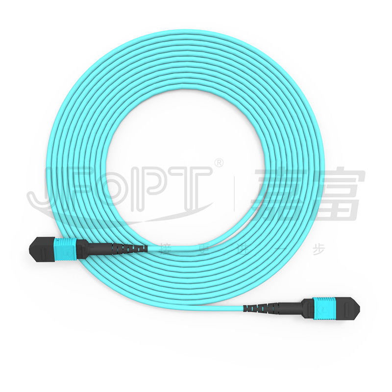 MPO-MPO Trunk Cable Aqua Round Boot Fiber Optic Pigtail Patch Cord dla wszechstronnych rozwiązań sieciowych