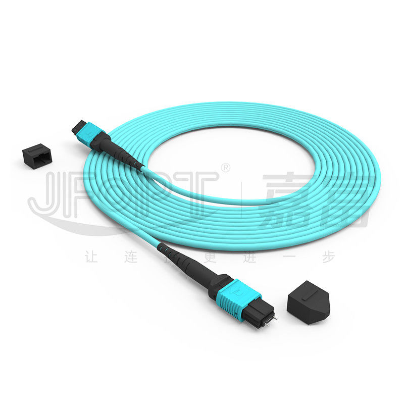 MPO-MPO Trunk Cable Aqua Round Boot Fiber Optic Pigtail Patch Cord dla wszechstronnych rozwiązań sieciowych