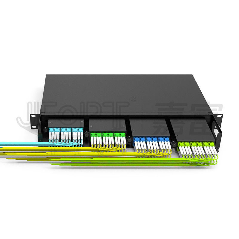 19 cali 1U 96 Core 4 Pieces Module Box MPO Patch Panel ODF z domyślną standardową sekwencją drutu LC Metal Rack