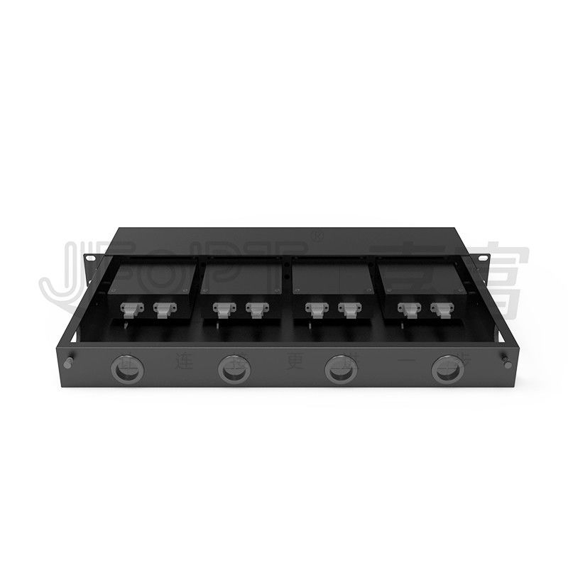 19 cali 1U 96 Core 4 Pieces Module Box MPO Patch Panel ODF z domyślną standardową sekwencją drutu LC Metal Rack