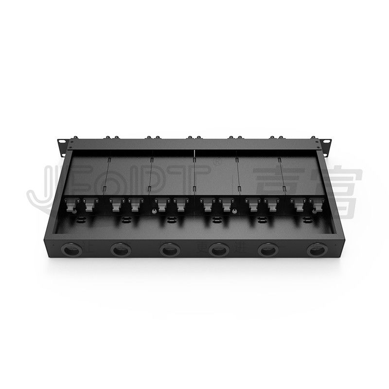 1U MPO-LC G657A1 144 Rdzenia Gęstość Wysokiej Gęstości Pudełko połączenia z adapterem LC Chassis ze stali walcowanej na zimno