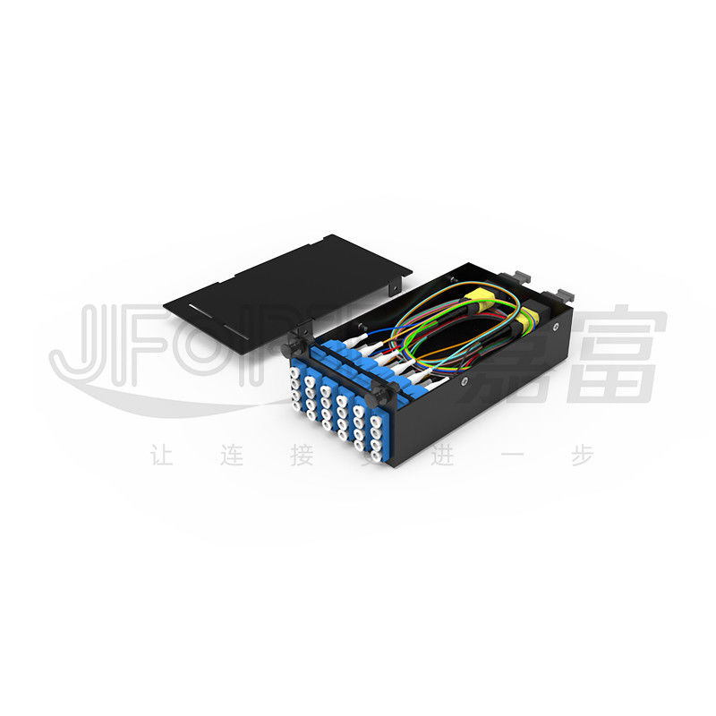 1U MPO-LC G657A1 144 Rdzenia Gęstość Wysokiej Gęstości Pudełko połączenia z adapterem LC Chassis ze stali walcowanej na zimno
