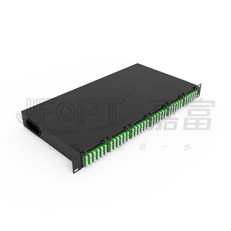 Wysokiej gęstości podwozie modułowe dla czterokrotnego adaptera LC MPO SM SL 144-rodzaj MPO-LC Panel patch