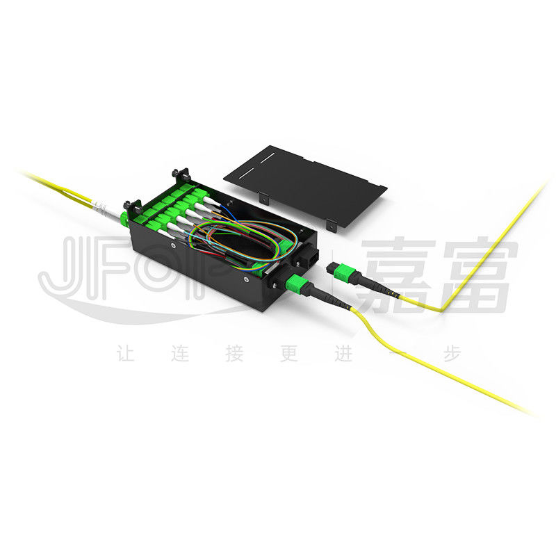 Wysokiej gęstości podwozie modułowe dla czterokrotnego adaptera LC MPO SM SL 144-rodzaj MPO-LC Panel patch