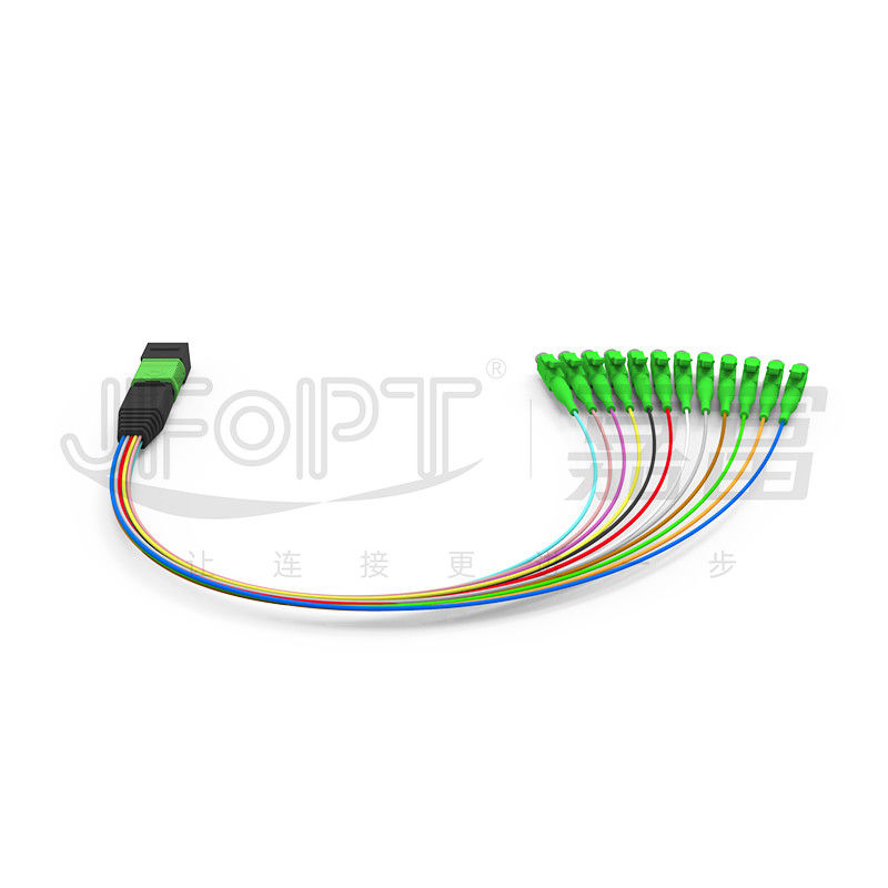MPO-LC 0.9mm 12Cores Breakout Cable Customized Length SM G657a1 Fiber Multi fiber Moduł skrzynki adapter Patch Cord
